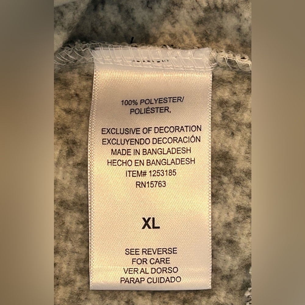 North Carolina Gray Quarter button  Pullover with Logo XL - Picture 8 of 8